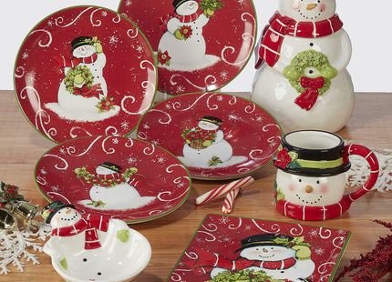 Certified International Holiday Magic Snowman 3-D Cookie Jar, 78 oz.