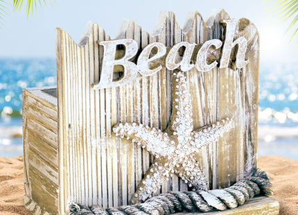 COTA Global Baja Beach Starfish Nautical Wooden Coasters Set - 5 Pieces Set