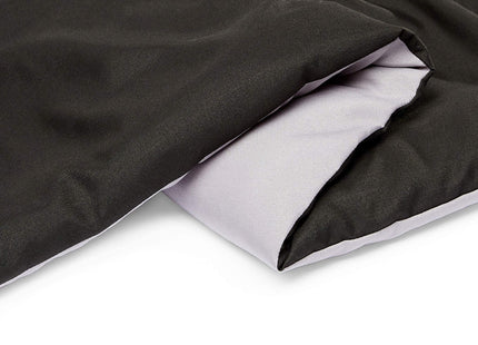 Amazon Basics Comforter Blanket, Reversible, Lightweight Microfiber, Machine Washable, All Season, Full/Queen, Black/Grey