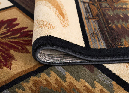 Tayse Northern Wildlife Multi-Color Long 3x10 Hallway Runner Rug for Walkway, Entryway Kitchen Foyer Lodge Cabin Farmhouse Rustic Indoor Carpet,NTR6660