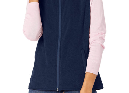 Amazon Essentials Women's Classic-Fit Sleeveless Polar Soft Fleece Vest with Zip Pockets (Available in Plus Size), Navy, X-Large