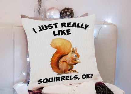 Nogrit Squirrel Pillow Covers，Squirrel Gifts,Squirrels Pillow Covers 18x18,Squirrel Decor Pillowcase，Squirrel Gifts for Women Girls，Squirrel Themed Gifts