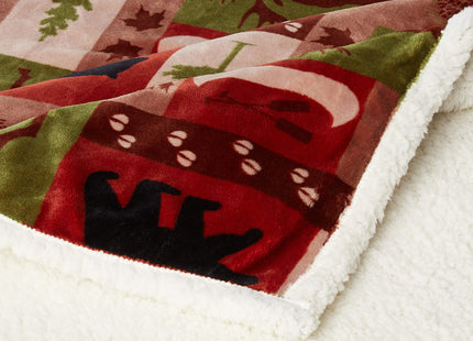 Carstens JP587 Patchwork Lodge Plush Bedding Set, Twin, Multicolor
