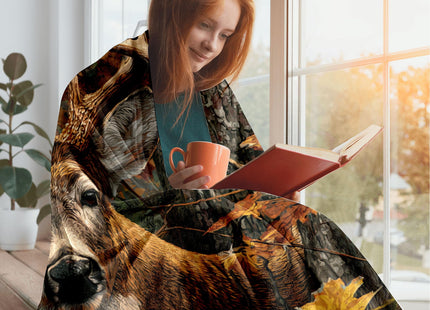 Fleece Throw Blanket Soft Cozy Warm Bed Blanket Decorative Blankets for Home Decor Deer,50x60