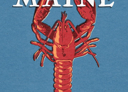Lantern Press Maine, Lobster Woodblock (Absorbent Ceramic Coaster, Single, Cork Back, Kitchen Table Decor)
