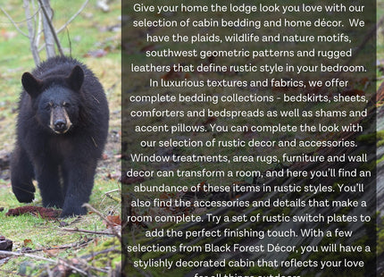 BLACK FOREST DECOR Bear & Moose Wilderness Quilt Bed Set 92" Wx96 L
