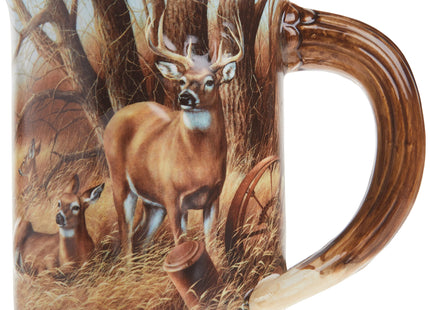 Rustic Retreat Whitetail Deer Sculpted Mug