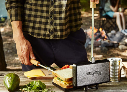 Uno Casa Double Pie Iron XL | Cast Iron Campfire Sandwich Maker for Camping