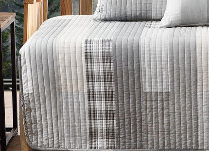 Eddie Bauer- Daybed Set, 4 Piece Cotton Bedding Set, All Season Lodge Home Décor (Fairview Grey, Daybed)