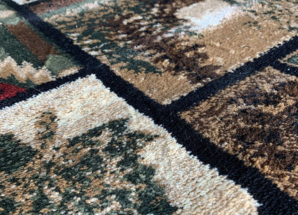 Carpet King Cabin Style Oval Area Rug Rustic Western Country Bear Elk Deer Bear Wildlife Lodge Native Design 386 (3 Feet X 4 Feet 7 Inch)