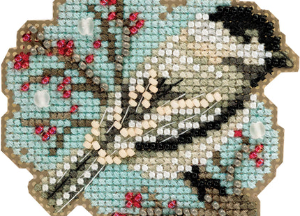 Little Chickadee Beaded Counted Cross Stitch Ornament Kit Mill Hill 2018 Winter Holiday MH181831