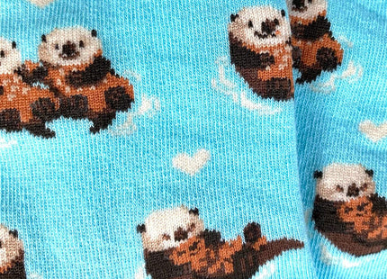 Women's Premium Comfort Animal Socks (Sea Otter (Blue)) 4-10