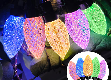 AWQ 20 LED 41 FT Christmas String Lights Oversize Pinecone for Xmas Decor