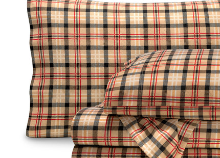 Bare Home Flannel Sheet Set Prints (Queen, Red Lodge Plaid)
