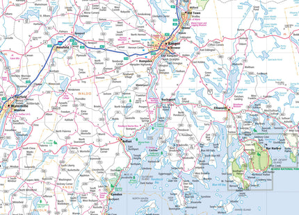 Rand McNally Easy to Read: Maine State Map