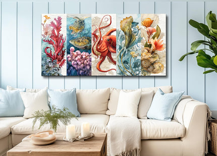Ocean Art Wall Decor for Bedroom Octopus Wall Art Abstract Pictures 20X40