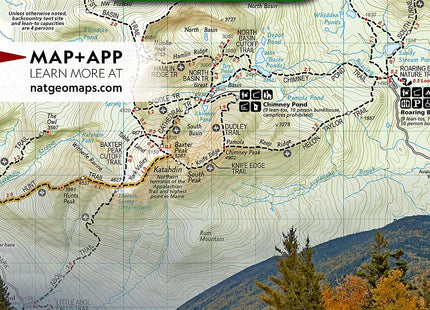 Baxter State Park Map [Mount Katahdin, Katahdin Iron Works] (National Geographic Trails Illustrated Map, 754)