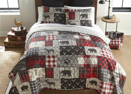 Donna Sharp Twin Bedding Set - 2 Piece - Timber Lodge Quilt Set, 68" x 90"