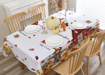 cusugbaso Fall Square Tablecloth 52x52 Inches Pumpkin Fade Resistant