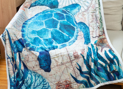 Sviuse Sea Turtle Blanket Ocean Turtle Themed Gifts Turtles Decor 50"x60"