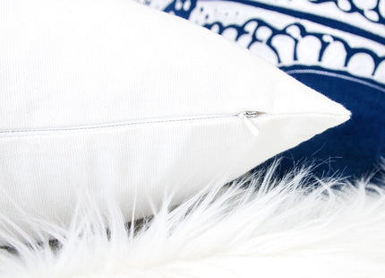 Homey COZY Embroidery White Velvet Crab Throw Pillow Cover,Ocean Blue Series The Big Crab Nautical Decorative Pillow Case Coastal Beach Theme Home Decor 20x20,Cover Only