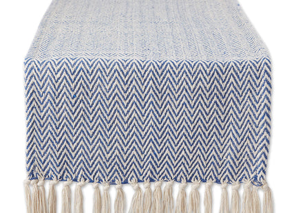 DII Woven Basic Tabletop Collection, Chevron Table Runner, 15x72, Nautical Blue
