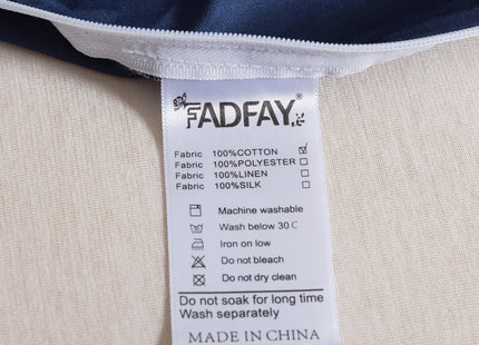FADFAY Coastal Duvet Cover Set Queen 100% Cotton, 3 Piece Beach Themed Bedding, Cooling & Crisp Summer Comforter Cover, Navy Blue Nautical Seashell Print, Soft & Breathable with Hidden Zipper Closure