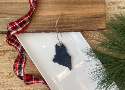 Maine Beach Christmas Ornament, Handmade Unique Beach Resin