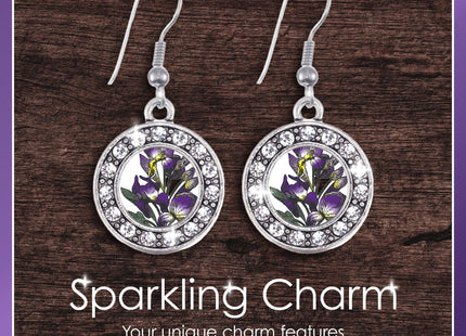 Inspired Silver - Maine Outline - Silver Dangle Earrings for Women - Square Charm Earrings French Hook Drop with Cubic Zirconia - Women's Dangly Earrings Jewelry Gift