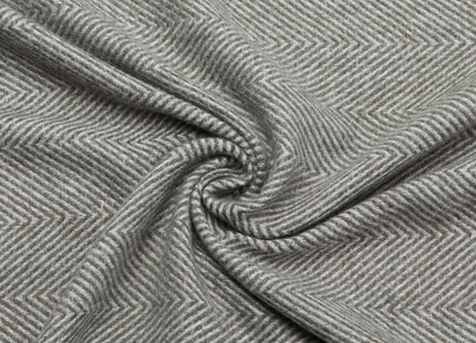 Amazon Basics Cozy Room Décor Throw Blanket, Lightweight, Recycled Polyester, Machine Washable, 50"x 60", Dark Gray and Light Gray Herringbone