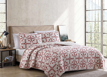 Eddie Bauer- Queen Quilt Set, Cotton Reversible Bedding Set, All Season Lodge Home Décor (Arrowhead Orange, Queen)