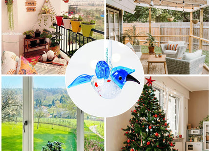 Blown Glass Hummingbird Ornament for Tree