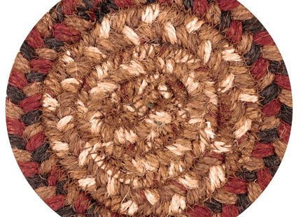 Homespice Gingerbread Braided Coasters for Country Decor, Round 4" Set of 6