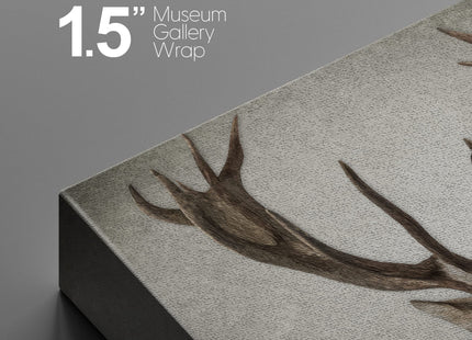 NWT Canvas Wall Art Wildlife Deer with Big Horn Painting Artwork for Home Decor Framed - 32x48 inches