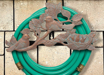 Whitehall Products Chickadee Hose Holder, Copper Verdi