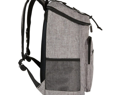 Amazon Basics Insulated Cooler Backpack for Camping and Hiking, Portable Soft Sided Cooler with 30 Can Capacity, Leak-Proof, Water-Resistant, Gray
