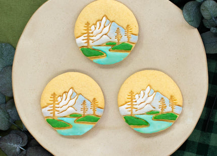 Mountain with Pine Tree Forest cookie cutter, 1 piece - Bakerlogy