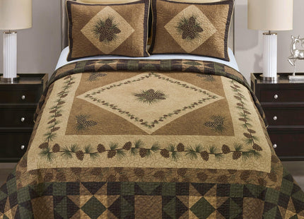 Donna Sharp Twin Bedding Set - Antique Pine Lodge, 70" x 90"