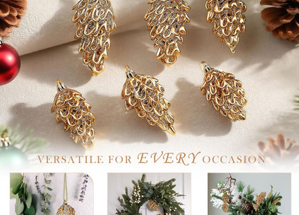 Spun Glass Pinecone Christmas Ornaments for Tree