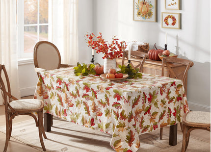 Newbridge Thanksgiving Rustic Acorn & Leaf 60x84 Inch Rectangle Tablecloth
