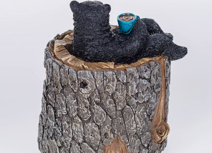 Pine Ridge Black Bear Coasters- Coaster Set for Kitchen, Den, Living Room Or Cabin for Drinks