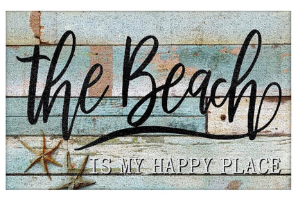 Supwhd Beach Door Mat, Coastal Beach Welcome Mat, Beachy Room Decor Aesthetic, Beach House Decor, Nautical Door Mat, Coastal Ocean Bathroom Kitchen Decor, The Beach is My Happy Place, 17x30 Inches