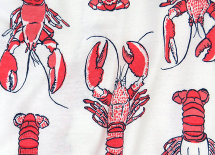 HonestBaby Celebration Non-slip Footed Pajamas One-piece Sleeper Zip-front Pjs 100% Organic Cotton, Lobster, 12 Months