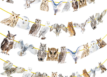 4pcs Owl Theme Banners Owl Party Decorations Woodland Animal Party Supplies for Woodland Forest Animal Birthday Party Baby Shower Supplies