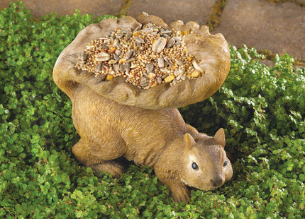 Gifts & Decor Woodland Brown Squirrel Outdoor Birdfeeder