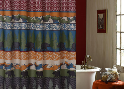 Barefoot Bungalow Black Bear Lodge Bath/Shower Curtain
