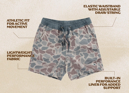 BURLEBO Athletic Short - Classic Deer Camo