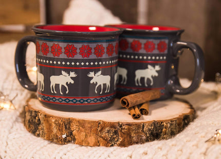 Lazy One Novelty Mugs, Funny Coffee Mug, 12 oz Ceramic Mug (Moose Fair)