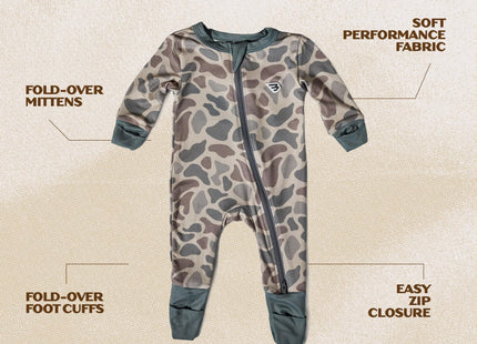 Burlebo Baby Zip Up - Classic Deer Camo