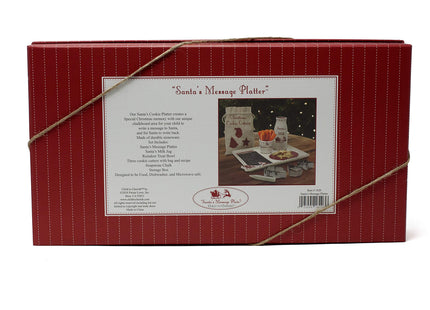 Child to Cherish Santa's Message Christmas Plate Set with Cookie Cutters, Santa plate, Santa milk jar, and Reindeer Treat Bowl